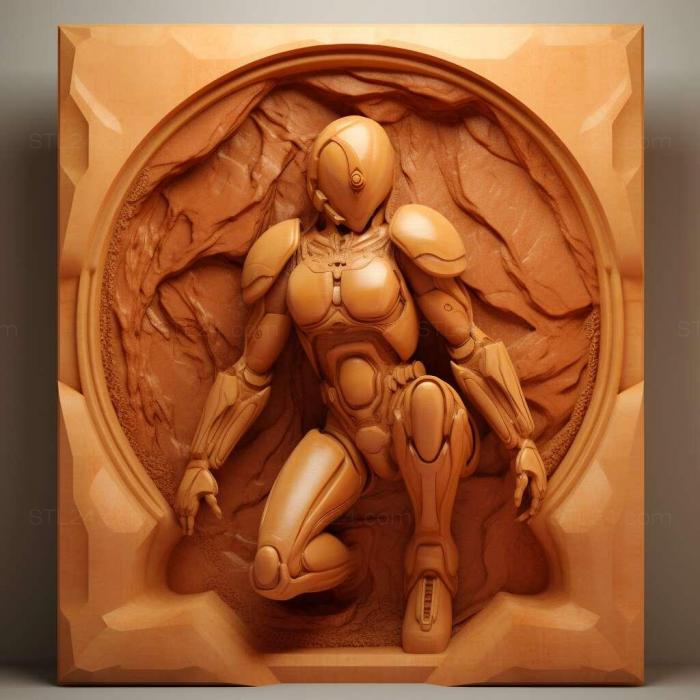 Characters (samus aran 4, HERO_3448) 3D models for cnc